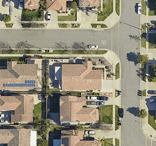 Satellite view of home