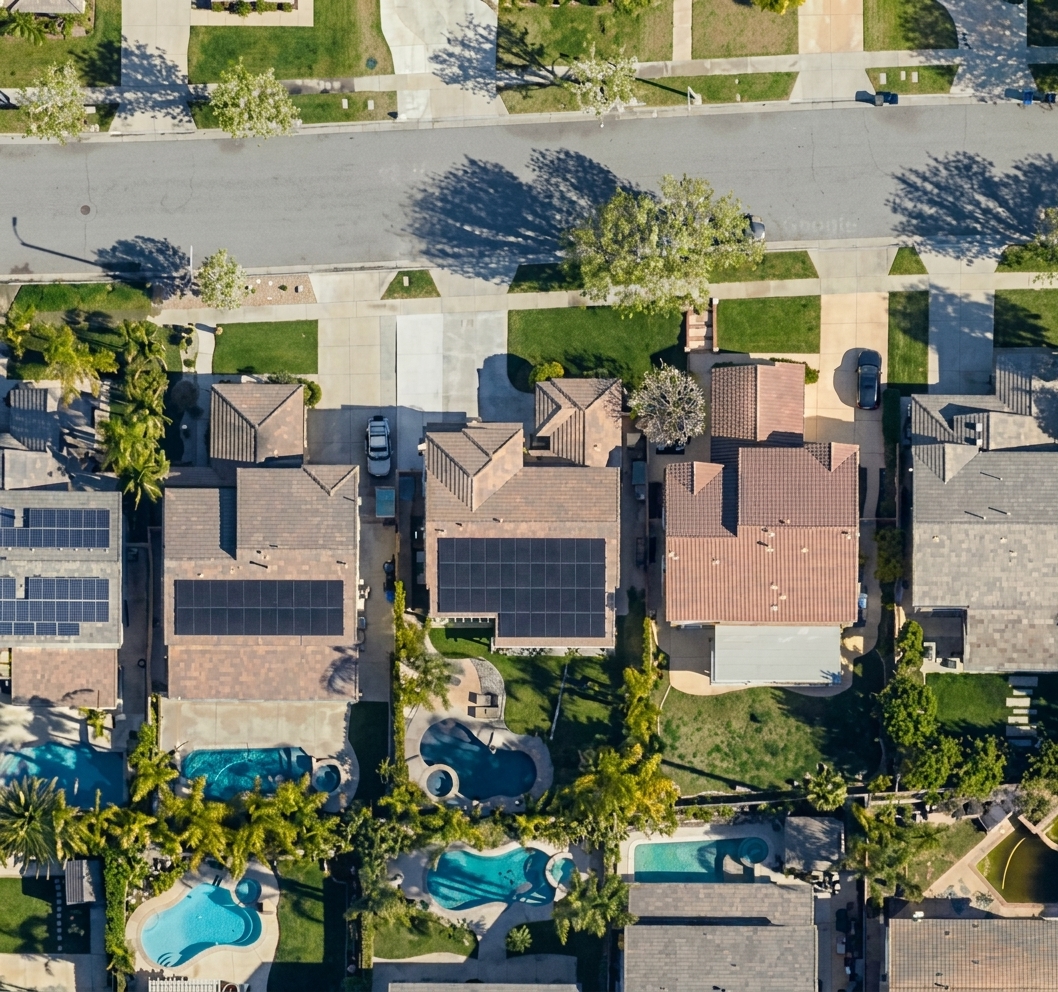 Solar top view with savings